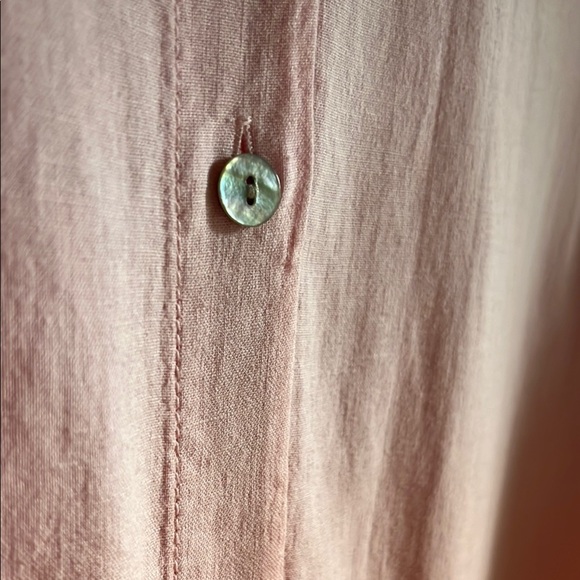 J.Jill Pink and Orange Ombre Button-Up Coastal Beach Lagen Look Shirt Sz Med - Picture 10 of 16